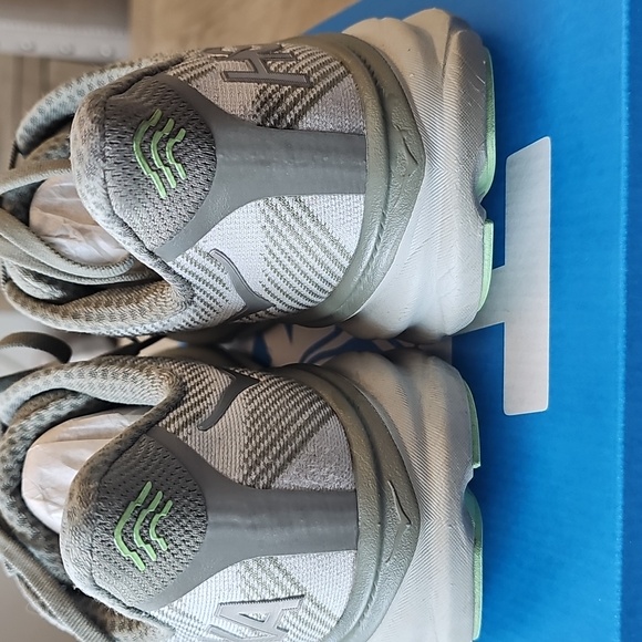 Hoka Gray and Green Running Shoes Size 8 Used - Picture 3 of 9